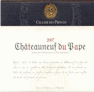 王子酒窖教皇新堡红葡萄酒  Chateauneuf du Pape