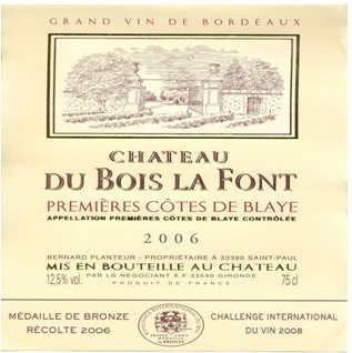 博拉芳庄葡萄酒 Chateau Du Bois La Font