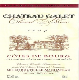 嘉丽白马庄葡萄酒Chateau Galet Cheval Blanc