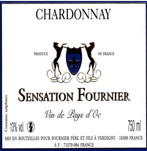 激情弗尼赫雪当妮白葡萄酒 SENSATION FOURNIER BLANC 