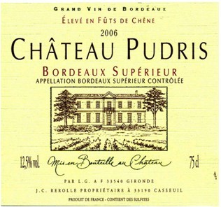 普西斯庄干红葡萄酒 CHATEAU PUDRIS 2006